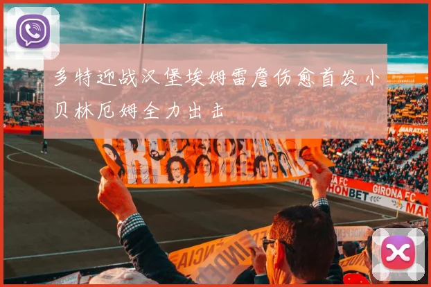 多特迎战汉堡埃姆雷詹伤愈首发小贝林厄姆全力出击